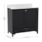 Flash Furniture Haven 36 Inch Bathroom Vanity w/Sink, Storage Cabinet w/Soft Close Doors and Bottom Drawer, Black FS-BN-4-36-KD-BK-GG - alternate 5